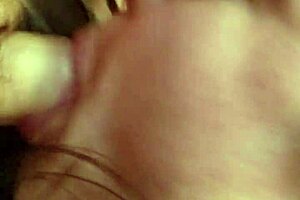 Watch this plump beauty eagerly suck and swallow every drop