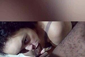 Uncut black cock gets a great blowjob from my wife’s friend