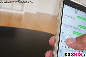 Stepsis asks stepbro, would you cum on my tits?