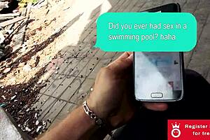 Busty Mia blows in public outdoor interview 😏