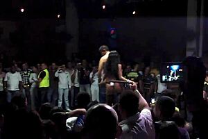Colombiana exotic dancer at a club dancing in a video