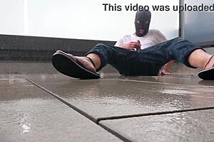 Watch me masturbate on the balcony in the pouring rain, masked and wet?