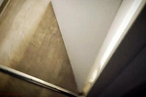 Young girlfriend gets caught naked in the bathroom by her boyfriend and gets shafted