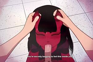 animated girl enjoys encounters, startin' with pleasin' two guys orally, then lettin' the third bully have his way.