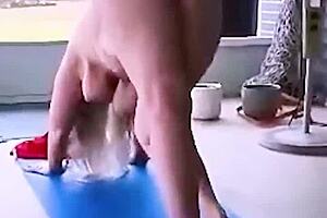 hot mature mommavee visits her step cousin for some naked yoga fun