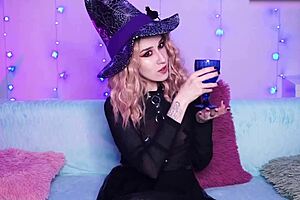 Anal play got this sexy witch screaming for more. Can't believe how deep that dildo went!