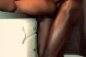 She moans, 'Fuck me rough with that long thick BBC in the bathroom, creampie me hard.'