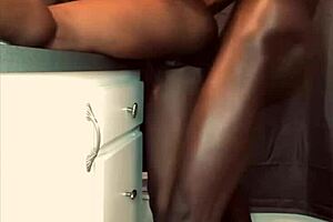 She moans, 'Fuck me rough with that long thick BBC in the bathroom, creampie me hard.'