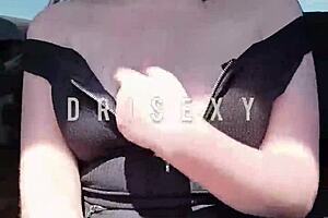 ninfeta masturbating while driving her sexy car