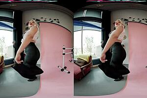 Blonde Flamenco Dancer Bridgette B Bends Over for Intense Cowgirl Riding Show