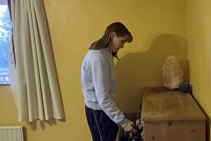 Little man in bikini explores giantess fetish