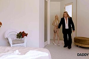 Tiny Blonde Teen Sucks And Rides Groom's Cock Before Wedding Ceremony.