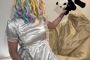 russian teen plays with huge black cock