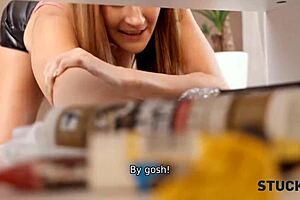 boyfriend sees chick's hand stuck and helps with gentle touch