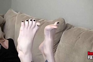 Sierra Cure's Tiny Feet Worshiped and Fucked!