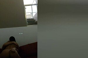 well-endowed husband fucks brunette with big ass in motel