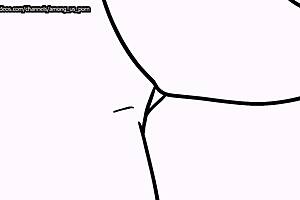 Black and white animated gay twinks engage in bareback cock sucking and fucking