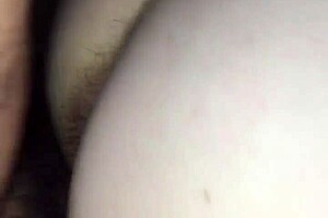 she moves suggestively in doggystyle position bent over