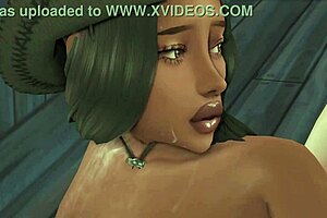 Ebony teen fucks old cowboy for fame.