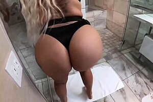 Curvaceous blonde nina kayy moaning while lover pounds her pussy POV.