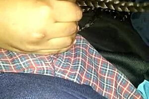 shy girl gives sloppy wet blowjob at home