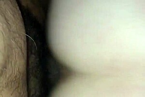 she moves suggestively in doggystyle position bent over