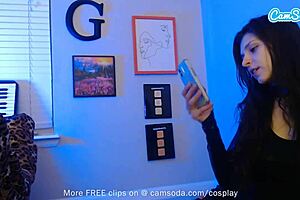 Busty Leah Gotti Cosplays As Catwoman In Webcam Show