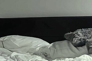 Beautiful Blonde Pleasures Herself in Bed