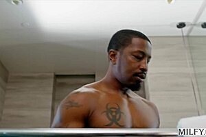 Milfy Reagan Foxx tries her first big black cock in bent over spooning