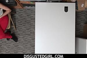 Teen shoplifter uses tits pussy mouth to avoid prison.