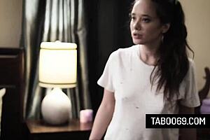 Busty teen gia paige enjoys rough 3some blowjob and double fucking