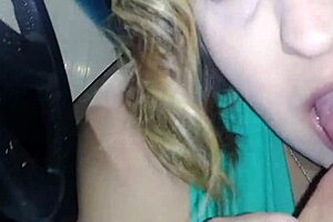 Horny Wife Liz D Sloppily Sucks Cock After Bar