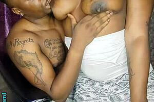 a curvy ebony babe plays with her body and fucks herself