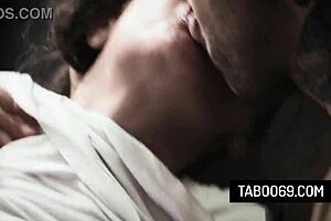 Busty teen gia paige enjoys rough 3some blowjob and double fucking