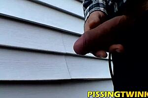 hot twinks in a wild group splash piss from hard cocks