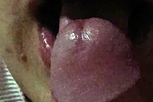 redhead deepthroats cock on sofa with rimjob