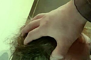 European foot fetish: Francoise, claiming not to be able to walk, and her foot slave
