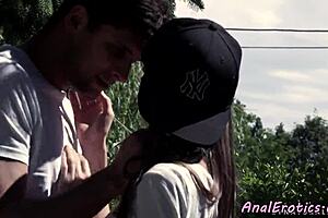 Petite Euro Babe's Heart Races During Outdoor Anal Banging in Passionate Group Scene.