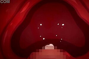 Ahegao filled anime video with Spanish subtitles