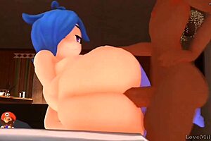 Tari gets her ass fucked by a huge black cock in this hentai scene