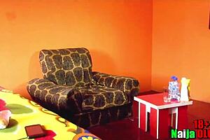 Ebony babe uses dildo in various positions