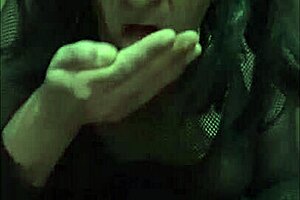 Bisexual Crossdressing Sissy Cleans Hand After Shooting Cumload In Homemade Thong Scene