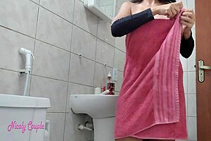 Trapped Hot Wife in Bathroom at Carnival!