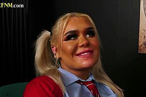 Three sorority sisters show their professor they are skilled at oral skills