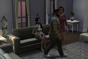 Introduced To New Family Orgy With Old Cuckold, Teen Lesbian Group And Cumshot