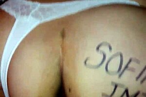 the rich buttocks of my wife bent over in doggystyle position with her big ass shaking as i fuck her hard