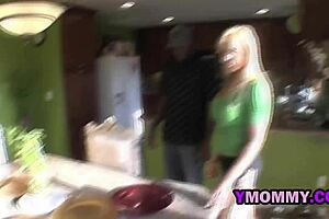 Huge tits blonde fucks hard!