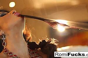 smoking beauty romi indulges in private relaxation