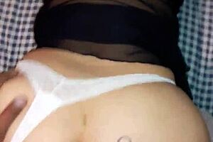 the rich buttocks of my wife bent over in doggystyle position with her big ass shaking as i fuck her hard