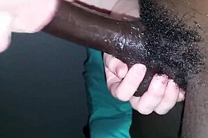 An Interracial couple have a latex free unprotected blow job session